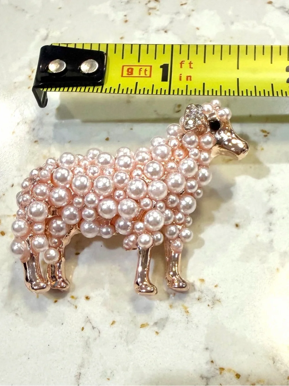Pearl Sheep Brooch - Pink Pearl Sheep Pin